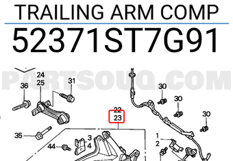 Honda 52371ST7G91 TRAILING ARM COMP