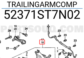 Honda 52371ST7N02 TRAILINGARMCOMP