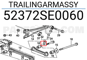 Honda 52372SE0060 TRAILINGARMASSY