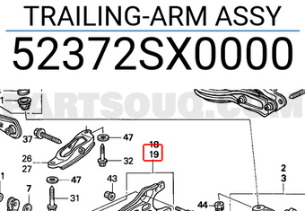 Honda 52372SX0000 TRAILING-ARM ASSY