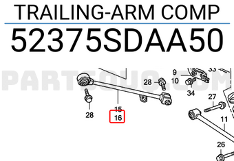 Honda 52375SDAA50 TRAILING-ARM COMP