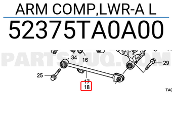 Honda 52375TA0A00 ARM COMP,LWR-A L