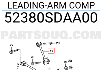 Honda 52380SDAA00 LEADING-ARM COMP