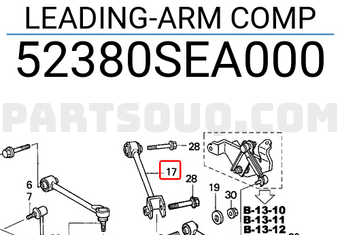 Honda 52380SEA000 LEADING-ARM COMP