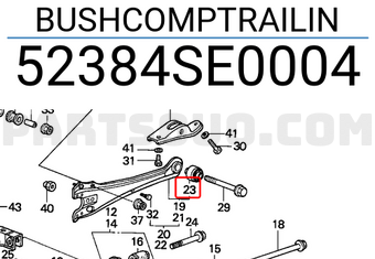 Honda 52384SE0004 BUSHCOMPTRAILIN