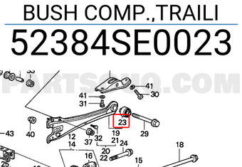Honda 52384SE0023 BUSH COMP.,TRAILI