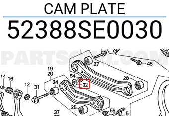 Honda 52388SE0030 CAM PLATE