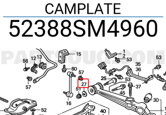 Honda 52388SM4960 CAMPLATE
