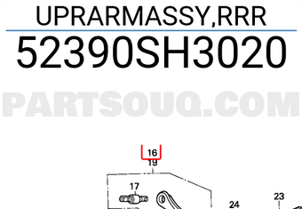 Honda 52390SH3020 UPRARMASSY,RRR
