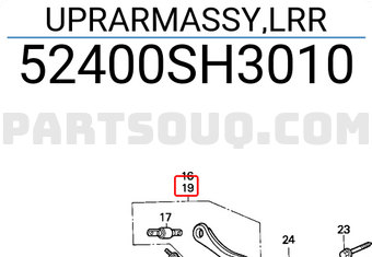 Honda 52400SH3010 UPRARMASSY,LRR