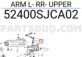 Honda 52400SJCA02 ARM L- RR- UPPER