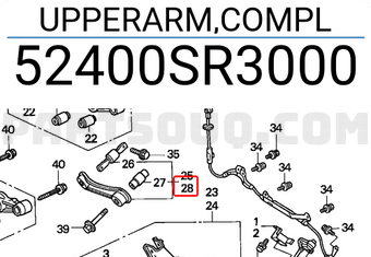 Honda 52400SR3000 UPPERARM,COMPL