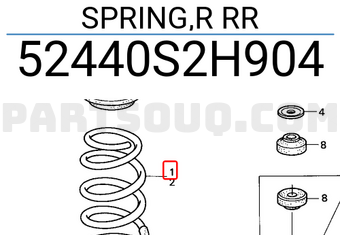 Honda 52440S2H904 SPRING,R RR