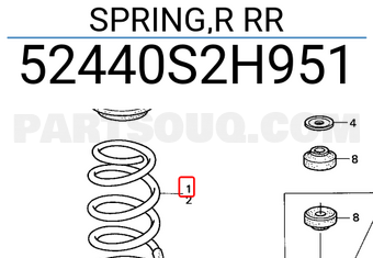 Honda 52440S2H951 SPRING,R RR