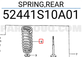 Honda 52441S10A01 SPRING,REAR