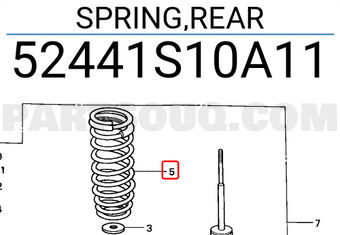 Honda 52441S10A11 SPRING,REAR