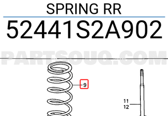 Honda 52441S2A902 SPRING RR
