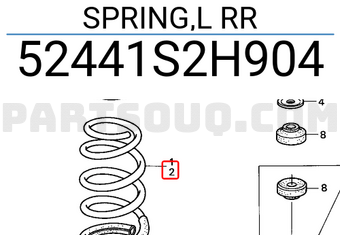 Honda 52441S2H904 SPRING,L RR
