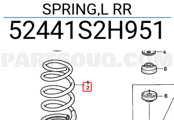 Honda 52441S2H951 SPRING,L RR