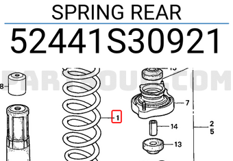 Honda 52441S30921 SPRING REAR