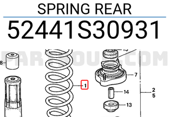 Honda 52441S30931 SPRING REAR