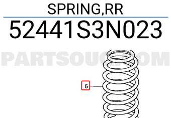 Honda 52441S3N023 SPRING,RR