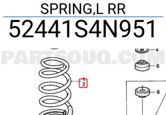 Honda 52441S4N951 SPRING,L RR