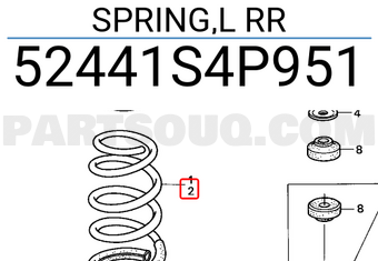 Honda 52441S4P951 SPRING,L RR