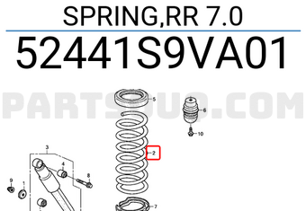 Honda 52441S9VA01 SPRING,RR 7.0