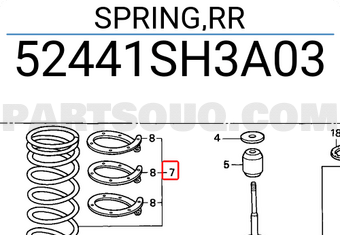 Honda 52441SH3A03 SPRING,RR