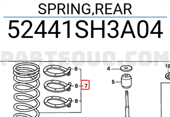 Honda 52441SH3A04 SPRING,REAR
