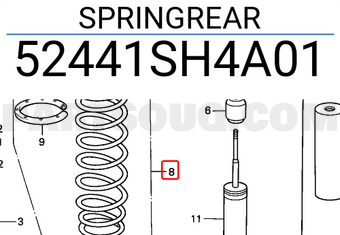 Honda 52441SH4A01 SPRINGREAR