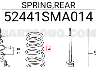 Honda 52441SMA014 SPRING,REAR