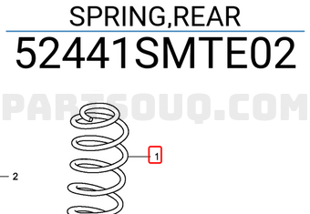Honda 52441SMTE02 SPRING,REAR