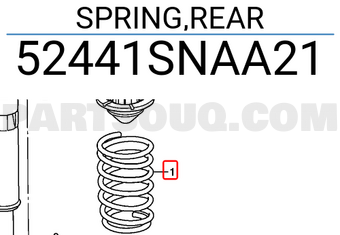 Honda 52441SNAA21 SPRING,REAR