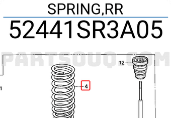 Honda 52441SR3A05 SPRING,RR