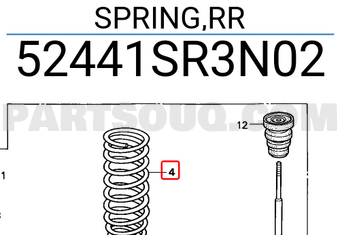 Honda 52441SR3N02 SPRING,RR
