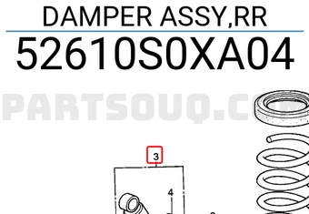 Honda 52610S0XA04 DAMPER ASSY,RR