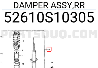 Honda 52610S10305 DAMPER ASSY,RR