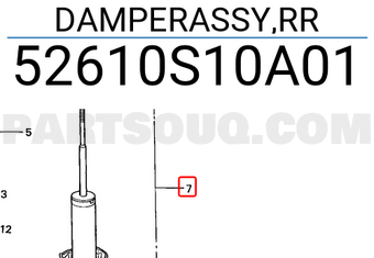 Honda 52610S10A01 DAMPERASSY,RR