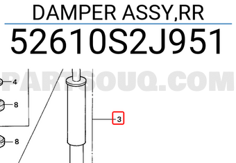 Honda 52610S2J951 DAMPER ASSY,RR