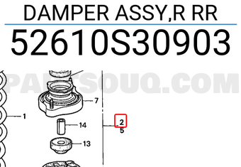 Honda 52610S30903 DAMPER ASSY,R RR