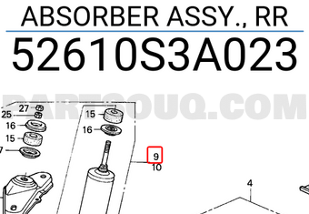 Honda 52610S3A023 ABSORBER ASSY., RR
