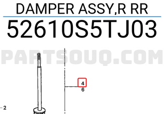 Honda 52610S5TJ03 DAMPER ASSY,R RR