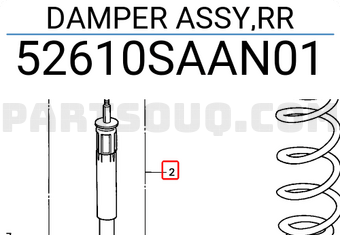 Honda 52610SAAN01 DAMPER ASSY,RR