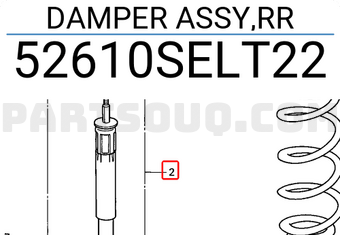 Honda 52610SELT22 DAMPER ASSY,RR