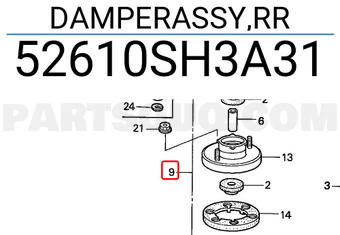 Honda 52610SH3A31 DAMPERASSY,RR