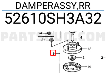 Honda 52610SH3A32 DAMPERASSY,RR