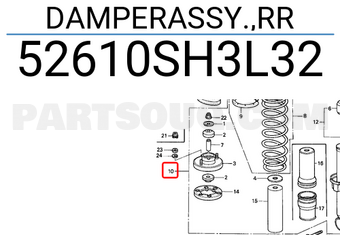 Honda 52610SH3L32 DAMPERASSY.,RR