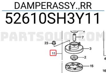 Honda 52610SH3Y11 DAMPERASSY.,RR